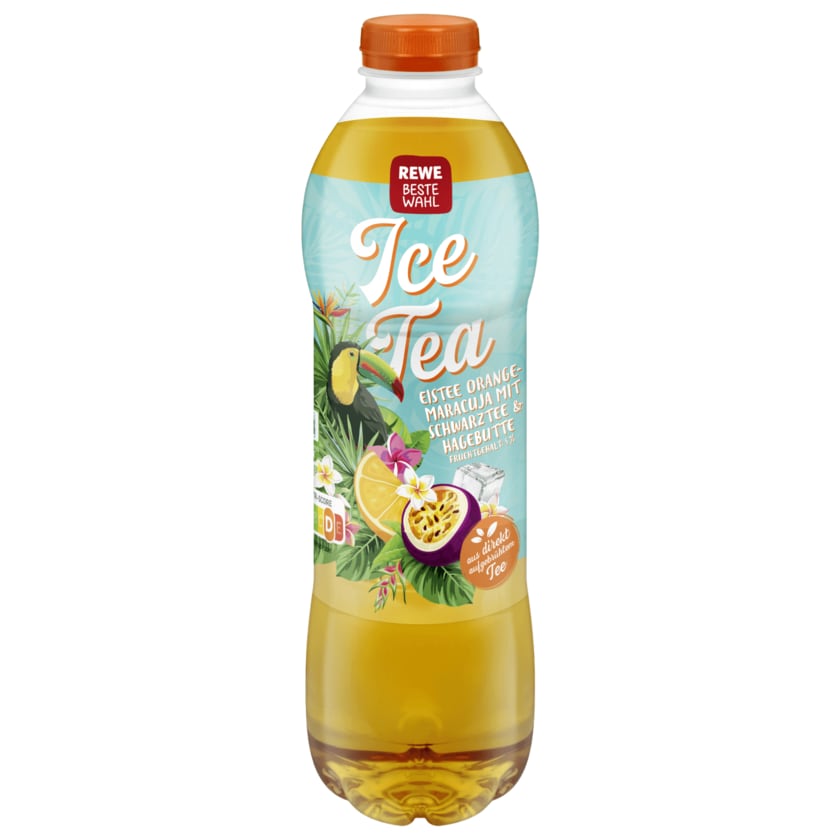 REWE Beste Wahl Ice Tea Orange Maracuja 1l